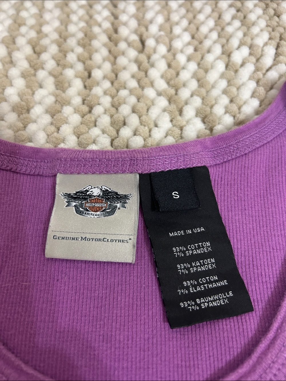 Harley-Davidson Purple Tank Top with Green and White Graphic - Picture 2 of 4